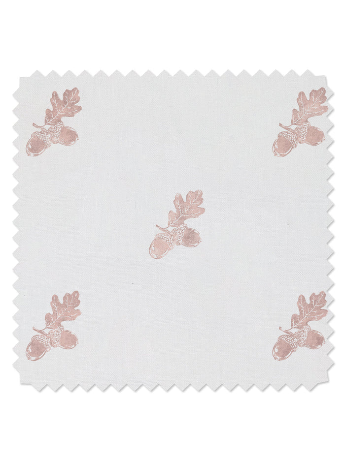 'Valley Acorn' Linen Fabric by Nathan Turner - Pink