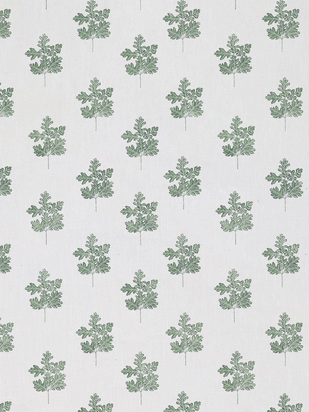 valley oak leaf linen fabric by nathan turner green