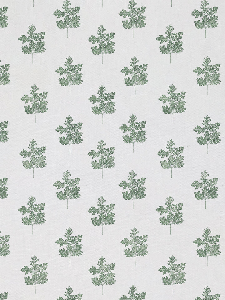 valley oak leaf linen fabric by nathan turner green