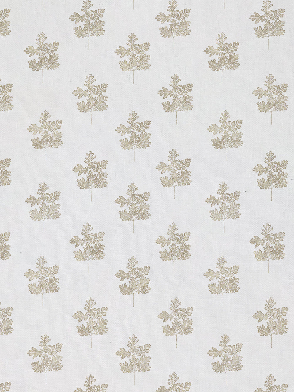 valley oak leaf linen fabric by nathan turner neutral