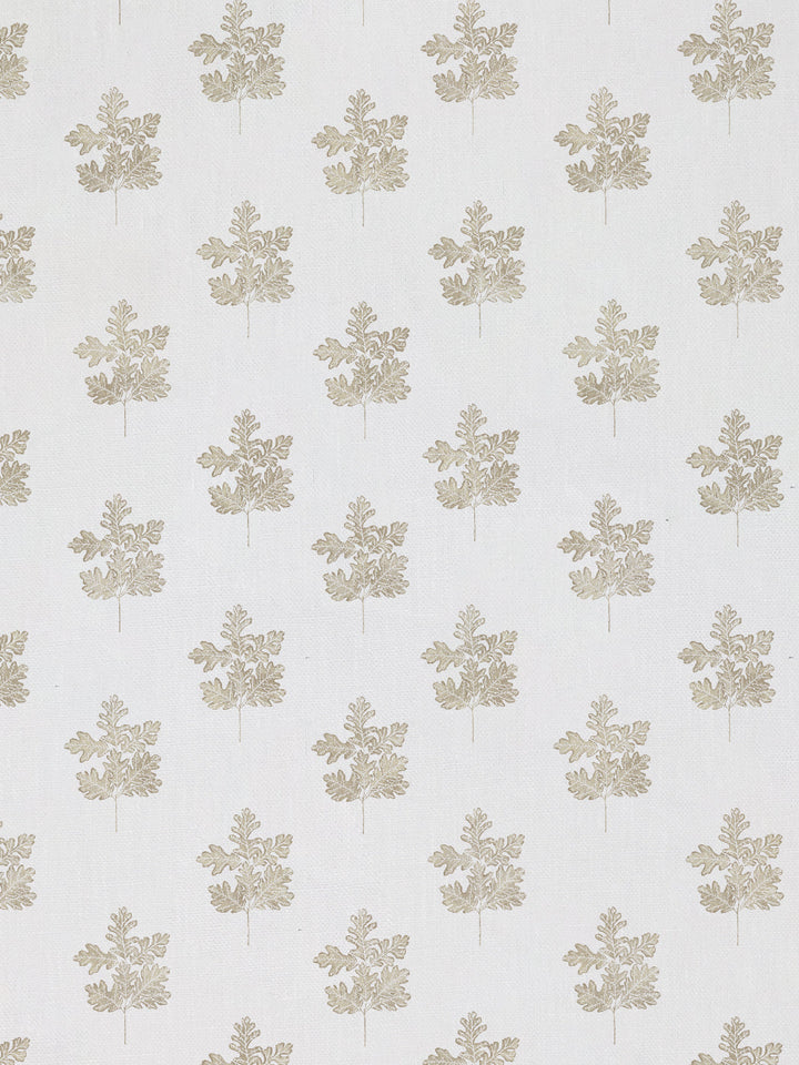 valley oak leaf linen fabric by nathan turner neutral