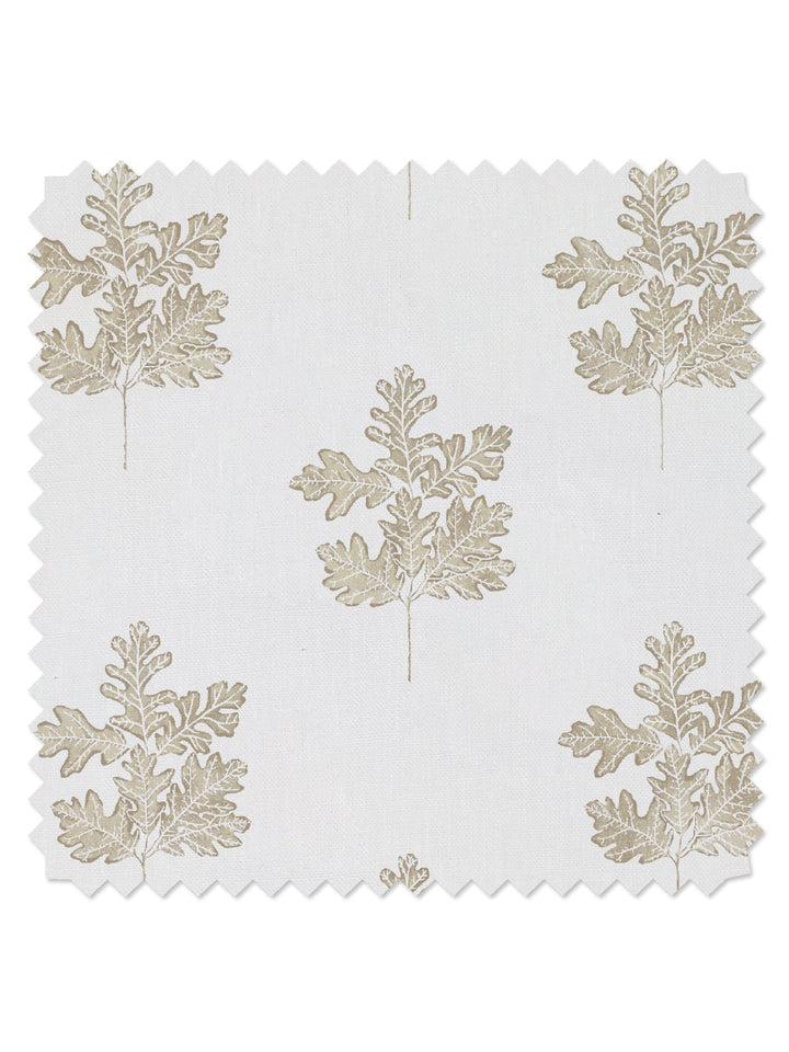 valley oak leaf linen fabric by nathan turner neutral