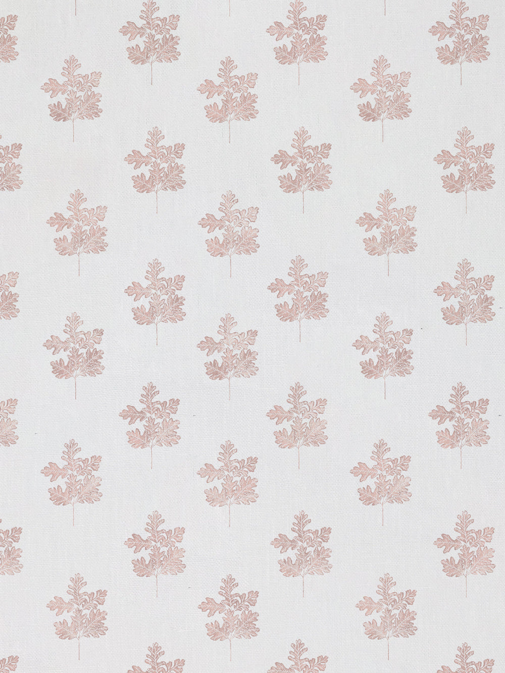 valley oak leaf linen fabric by nathan turner pink