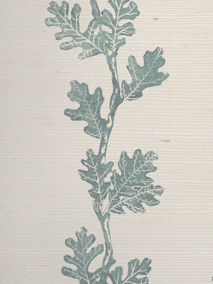 valley oak stripe grasscloth wallpaper by nathan turner seafoam
