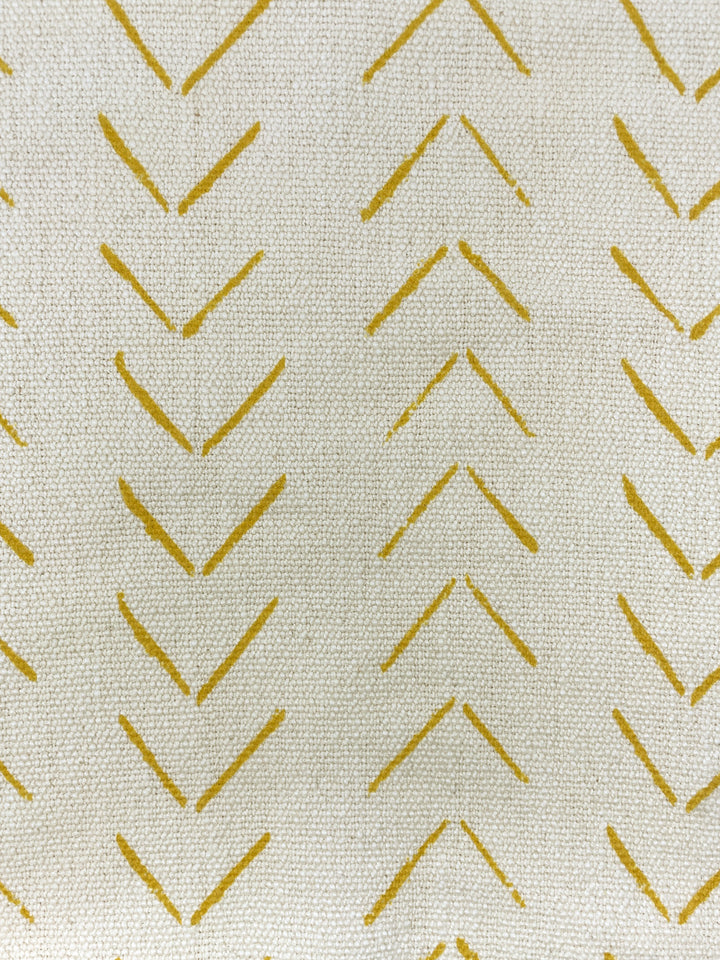 fabric by the yard arrows gold on california cotton