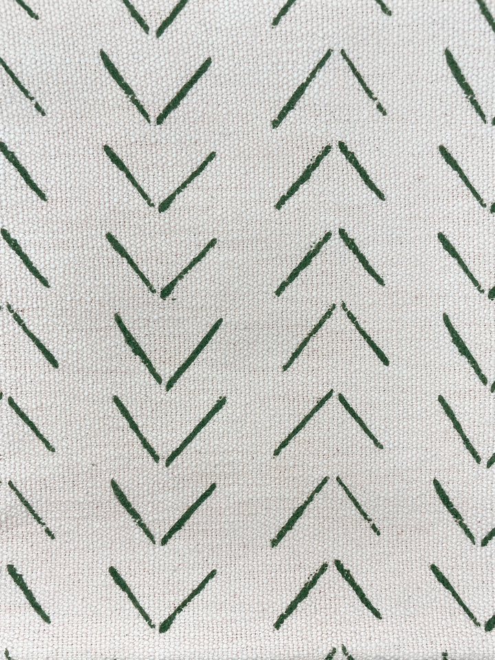 fabric by the yard arrows green on california cotton