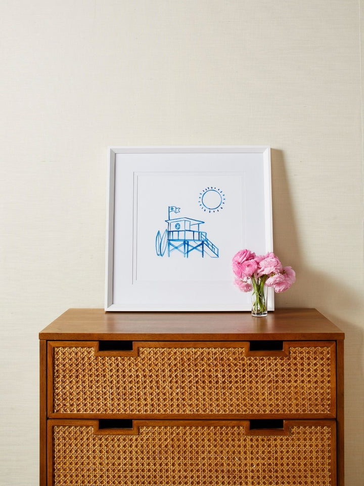 'Malibu Lifeguard Stand' Framed Art By Nathan Turner