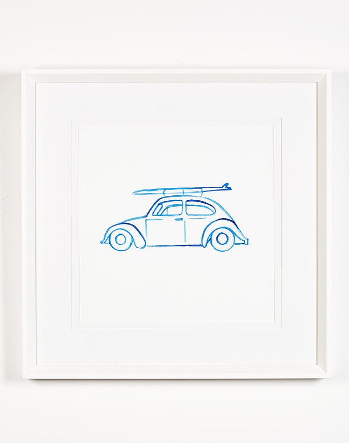« Malibu Surfrider », art encadré par Nathan Turner