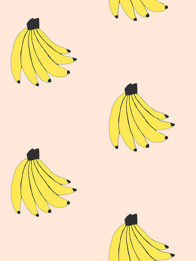 'Bananas' Wallpaper by Tea Collection - Peach
