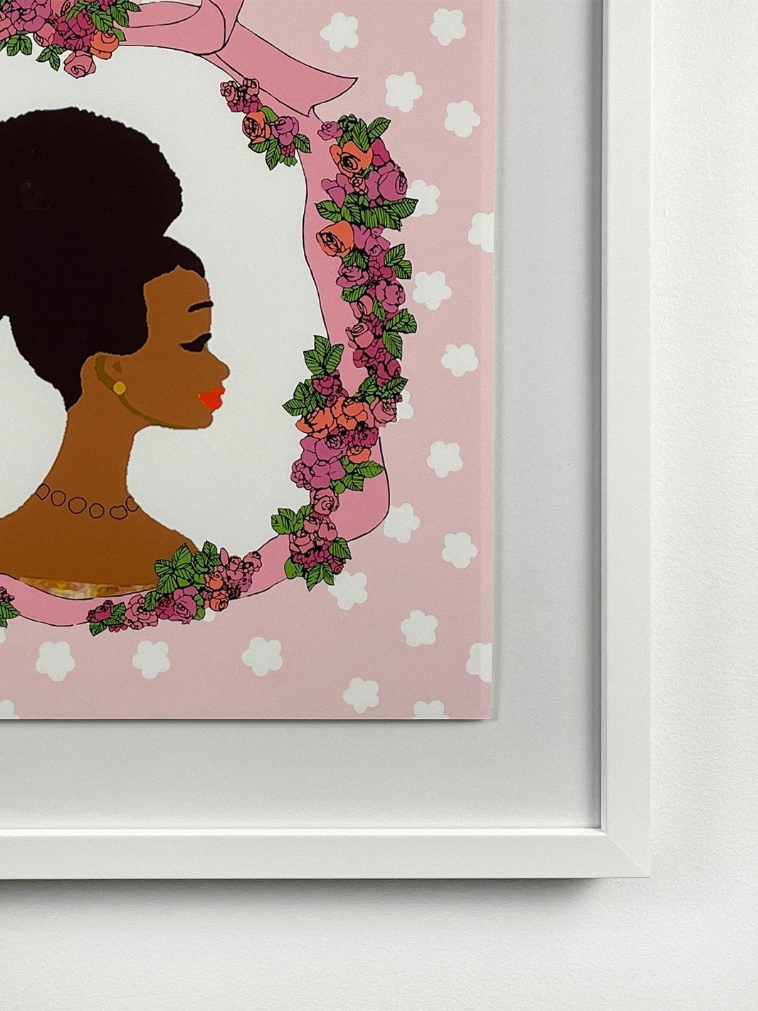 'Barbie™ Rose Cameo Framed Art