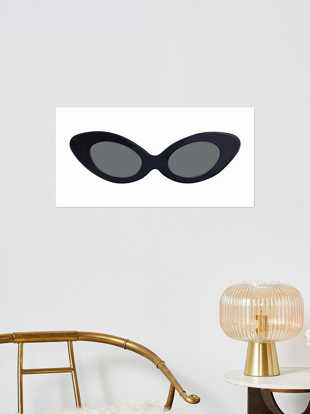 barbie cateye sunglasses on acrylic