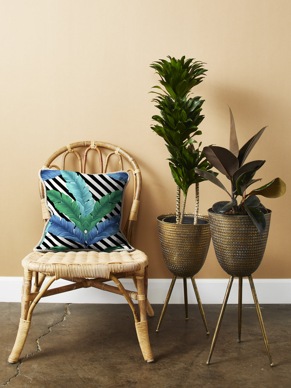fabric by the yard isla palm verde and azul