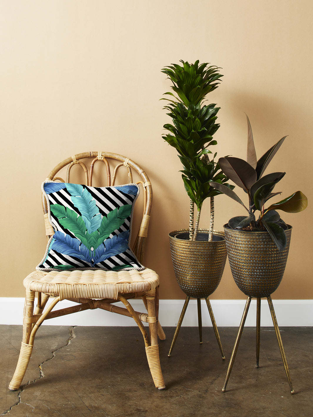fabric by the yard isla palm verde and azul