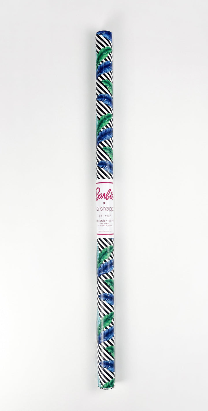 Barbiestyle™ Isla Palm Gift Wrap - Azul & Verde