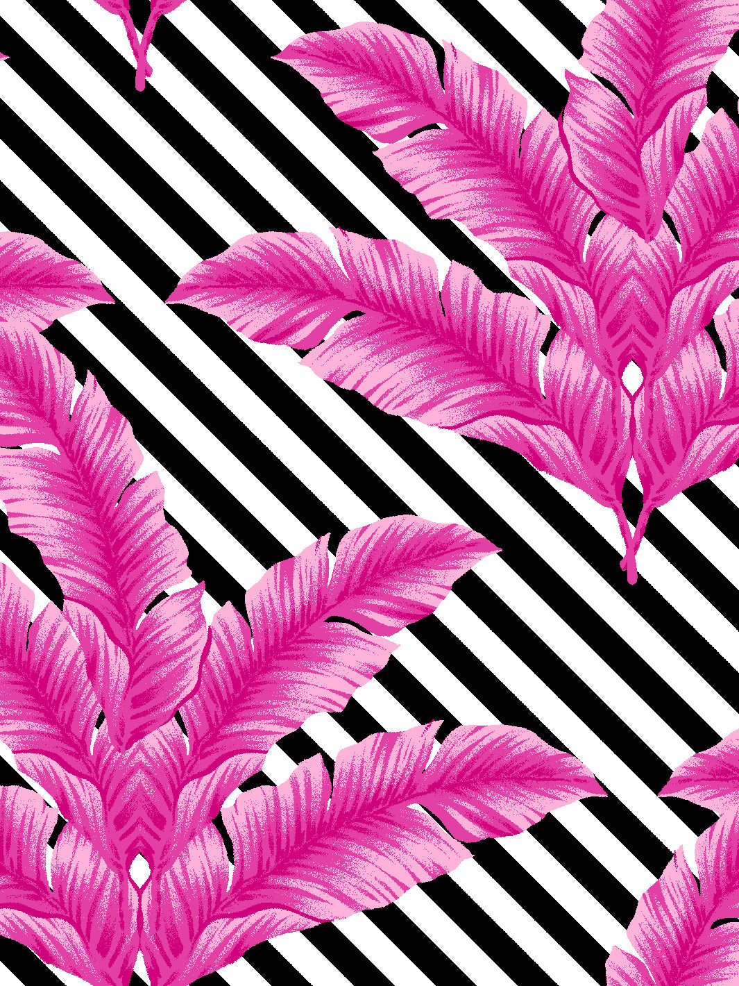 'BarbieStyle™ Isla Palm' Wallpaper 219 Barbie™ Pink Black