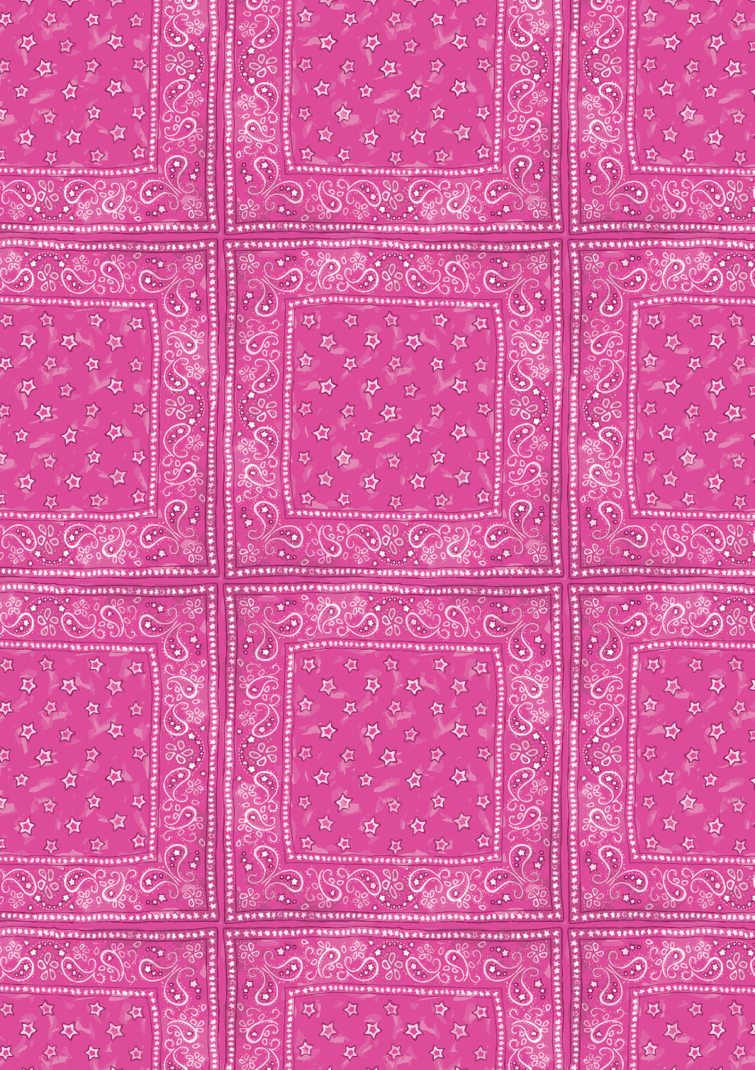 Barbie™ Bandana Check Gift Wrap - Barbie™ Pink