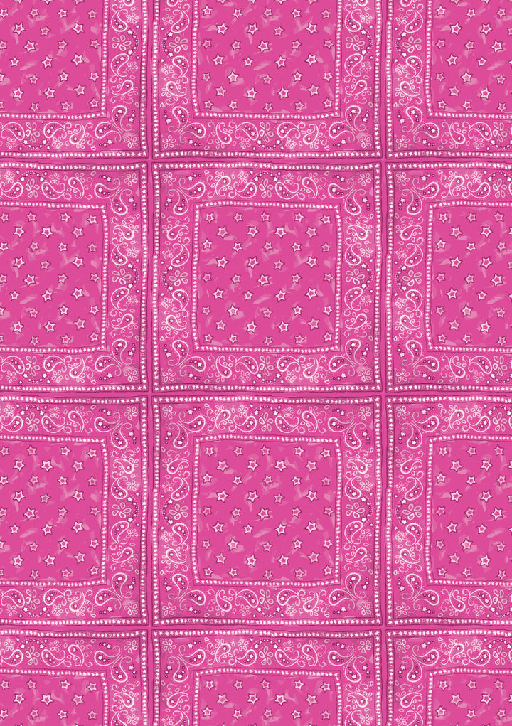 Barbie™ Bandana Check Gift Wrap - Barbie™ Pink