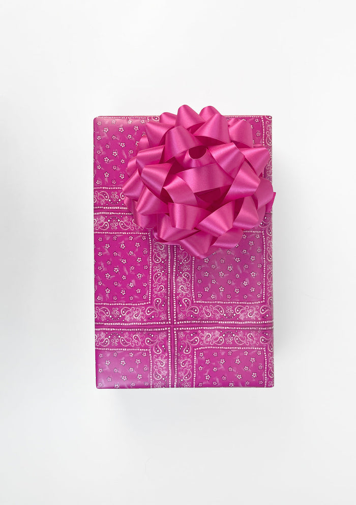 Barbie™ Bandana Check Gift Wrap - Barbie™ Pink