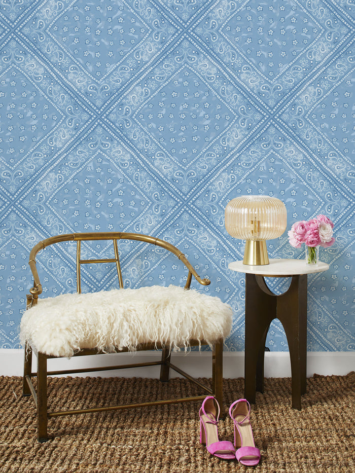 'Barbie™ Bandana' Wallpaper by Barbie™ - Blue