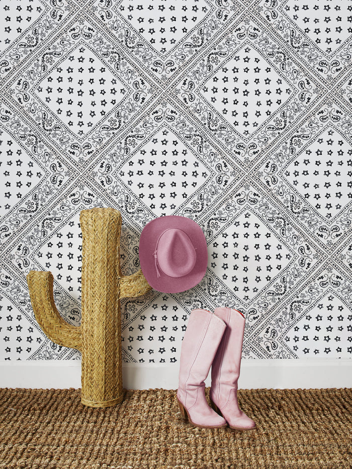 Papier peint « Barbie™ Bandana » par Barbie™ - Blanc
