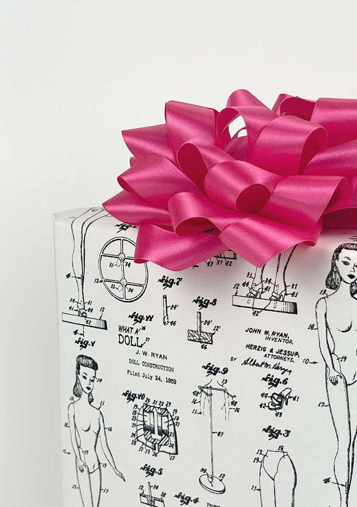 Barbie™ Blue Print Gift Wrap - Black