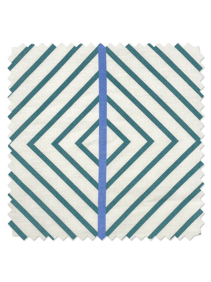 'Barbie™ Dreamhouse Diamond' Fabric by Barbie™ - Teal Blue