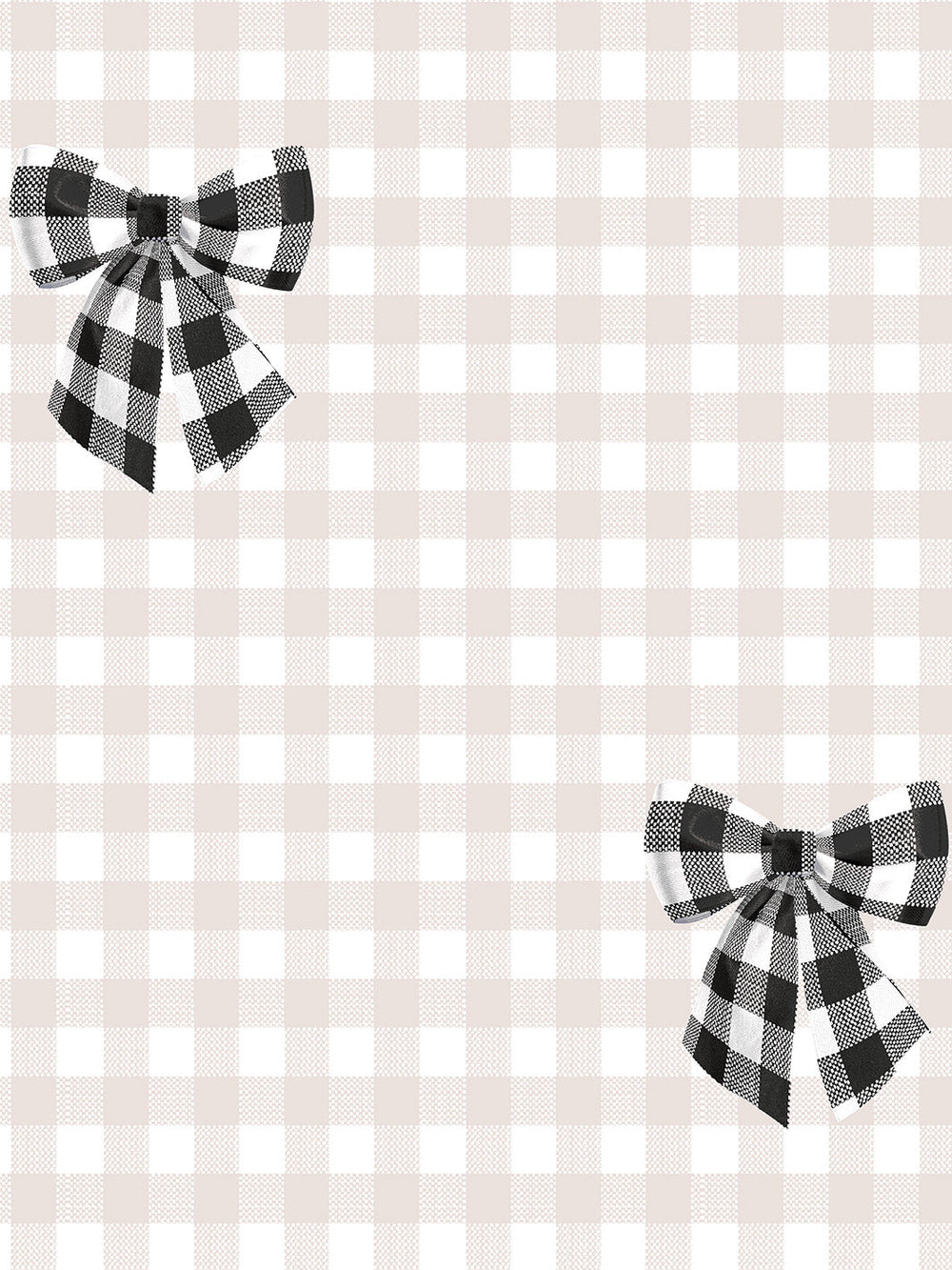 barbie-gingham-bow-wallpaper-by-barbie-black-on-oyster