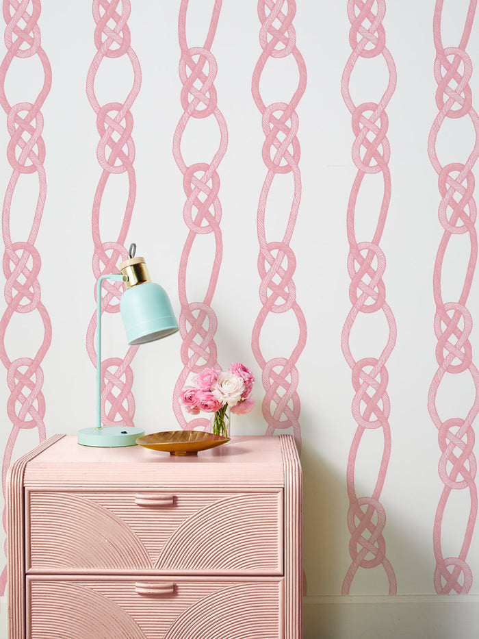 'Barbie™ Knot' Wallpaper by Barbie™ - Blush
