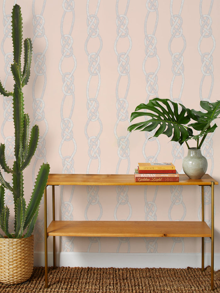 'Barbie™ Knot' Wallpaper by Barbie™ - Peach