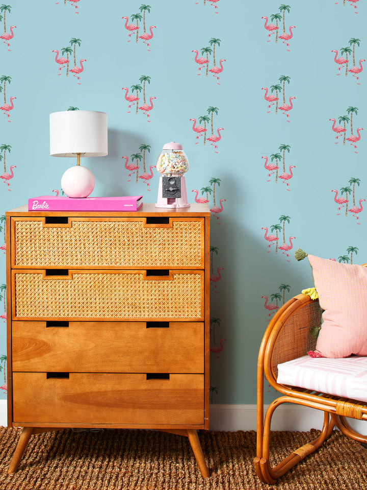 barbie-land-flamingo-palm-wallpaper-by-barbie-sky