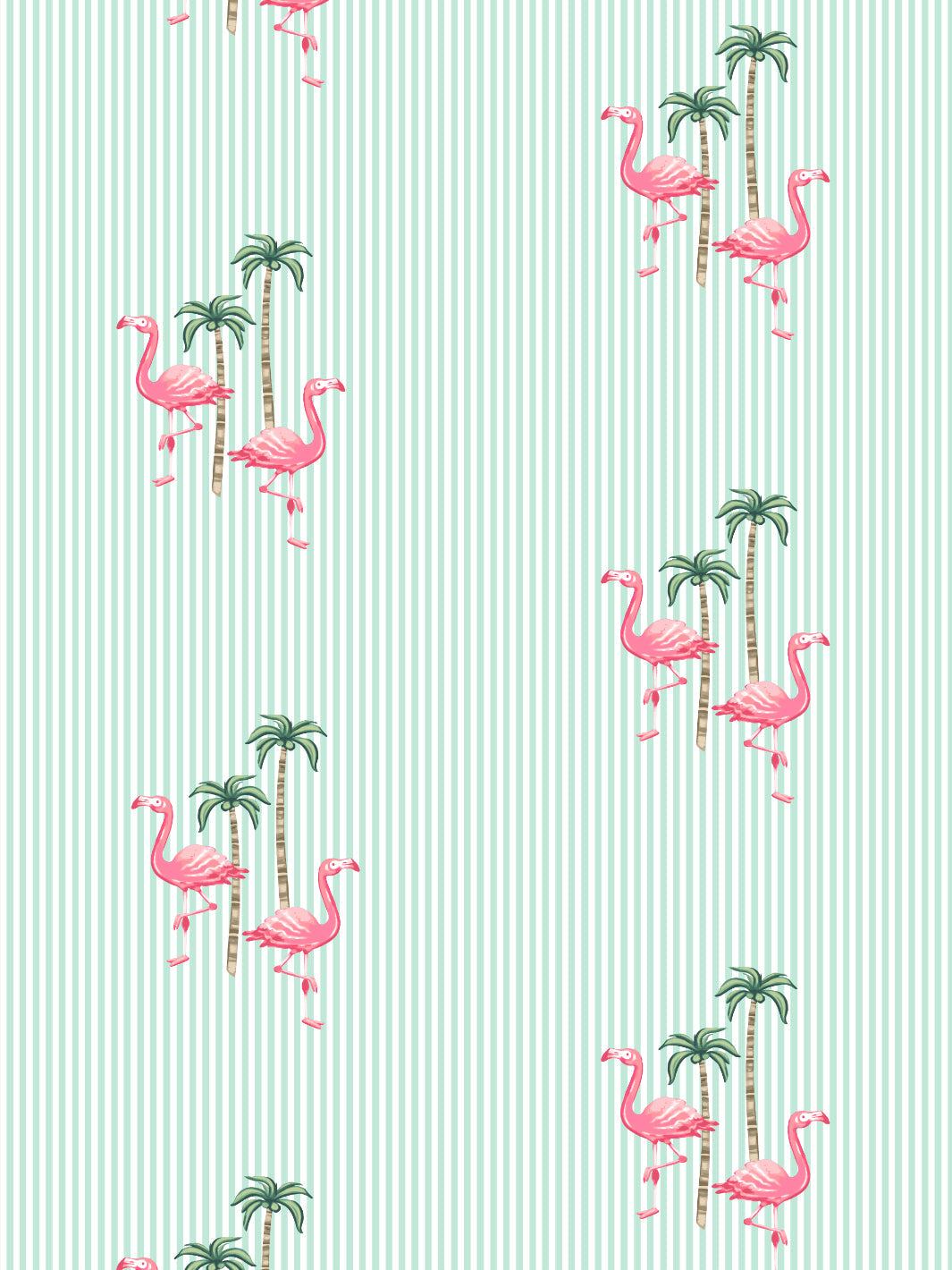 barbie-land-flamingo-pinstripe-wallpaper-by-barbie-mint