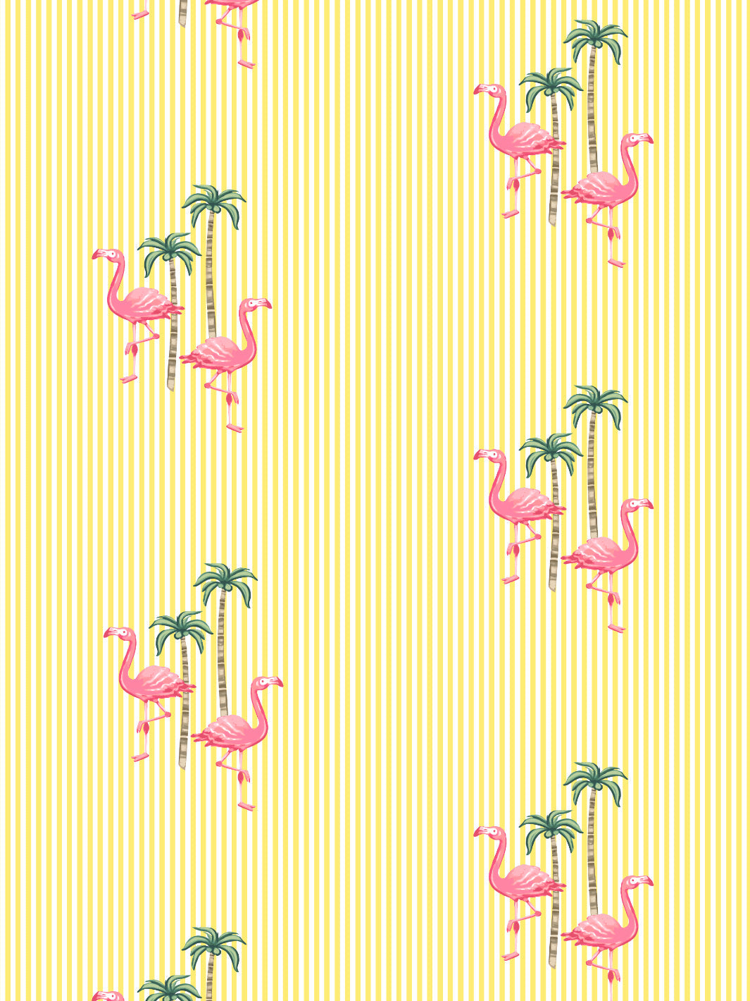 barbie-land-flamingo-pinstripe-wallpaper-by-barbie-yellow