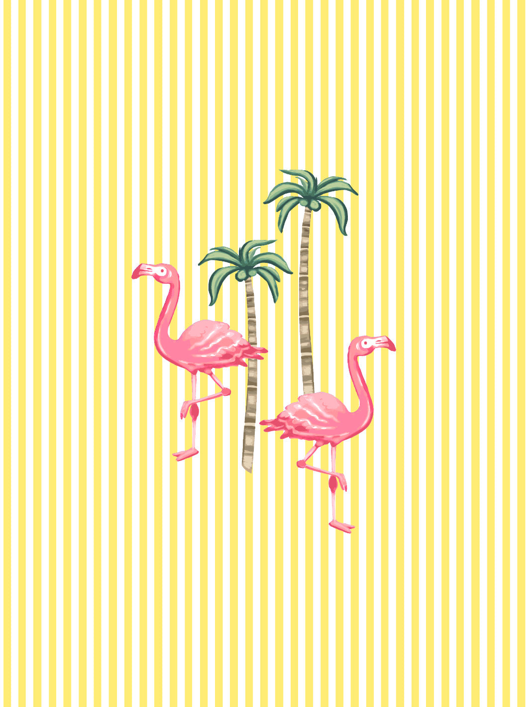 barbie-land-flamingo-pinstripe-wallpaper-by-barbie-yellow