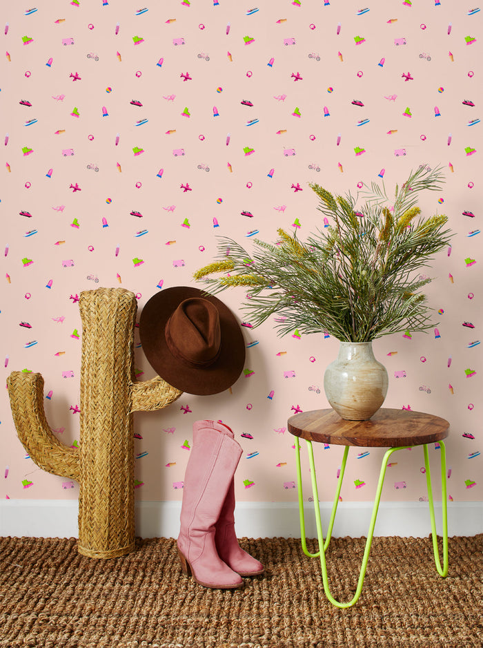 'Barbie™ Land Gear' Wallpaper by Barbie™ - Peach