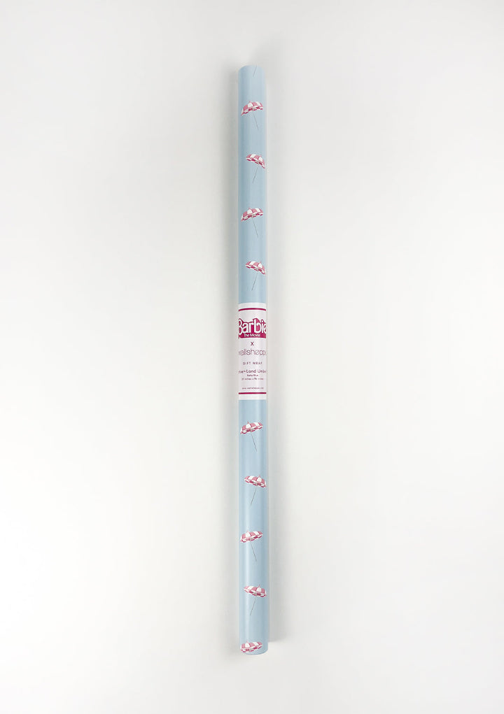 Barbie™ Land Umbrella Gift Wrap - Baby Blue