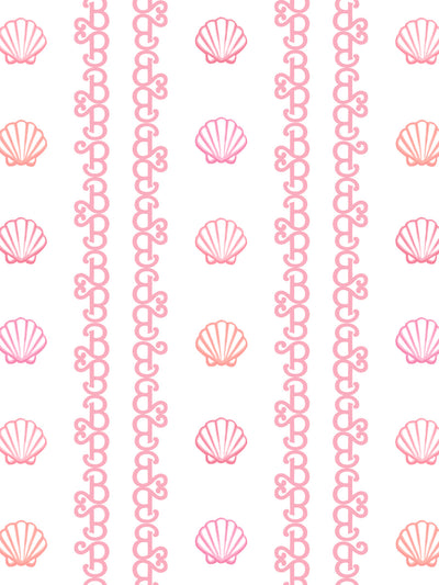 'Barbie™ Shell Stripe' Wallpaper by Barbie™ - Pinks