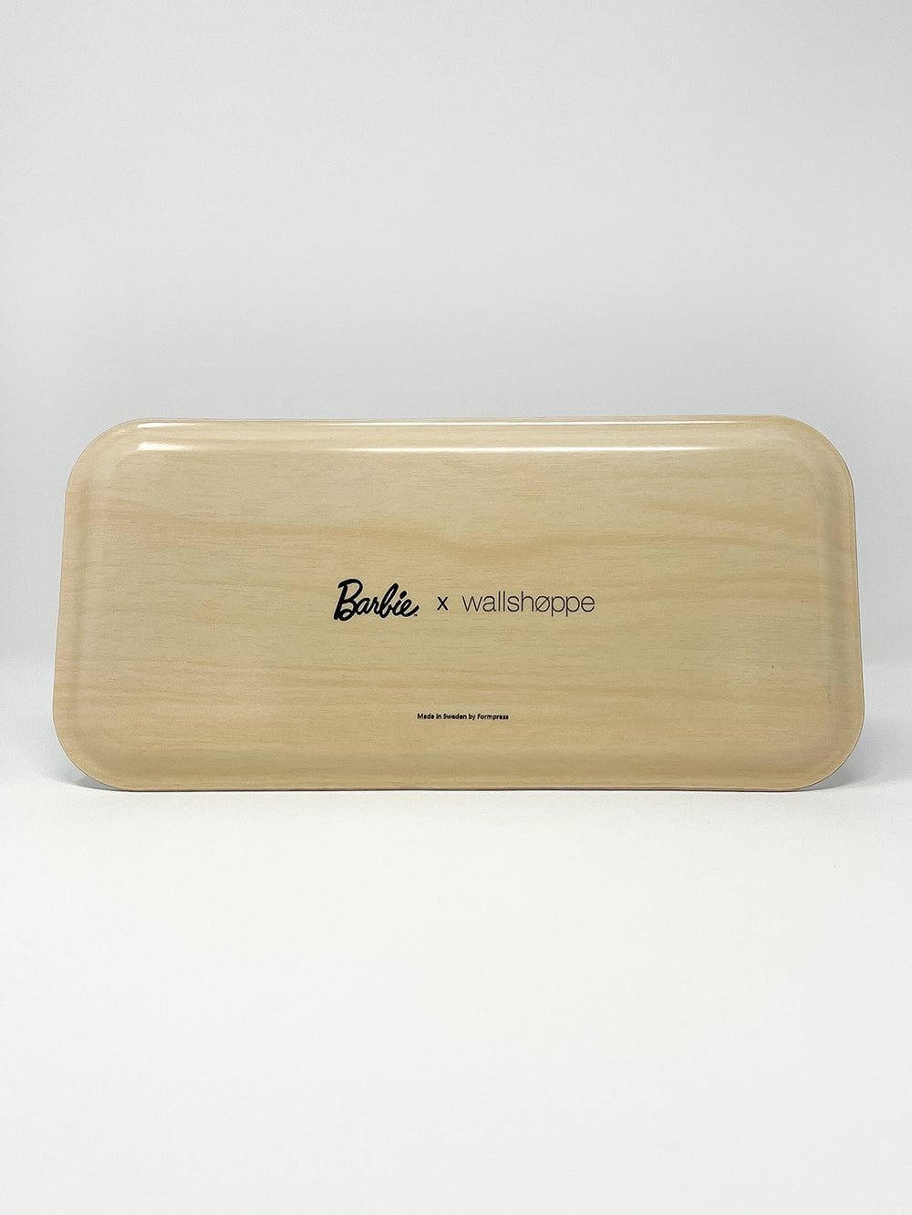 barbie x wallshoppe 80s logo vanity tray