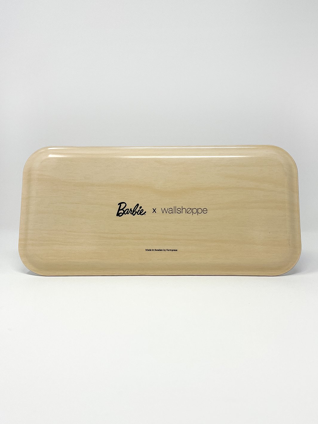 barbie x wallshoppe 80s logo vanity tray