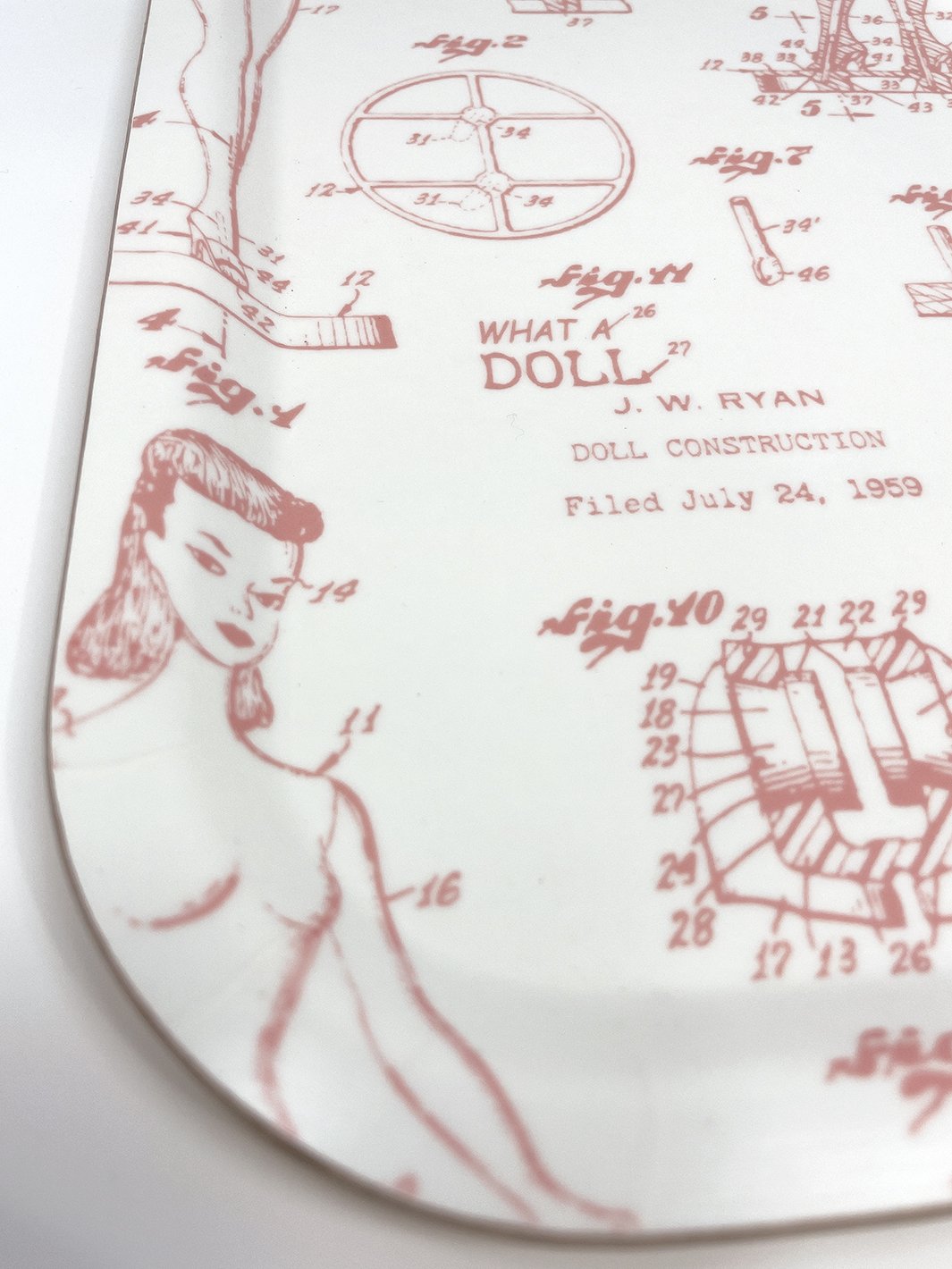 barbie x wallshoppe barbie blueprint tray