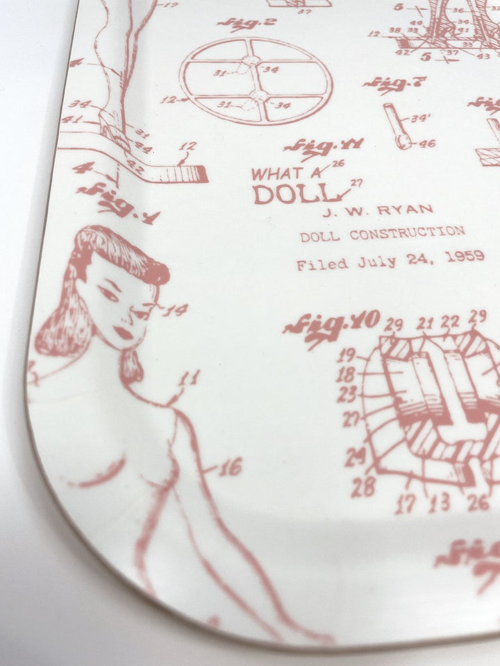 barbie x wallshoppe barbie blueprint tray