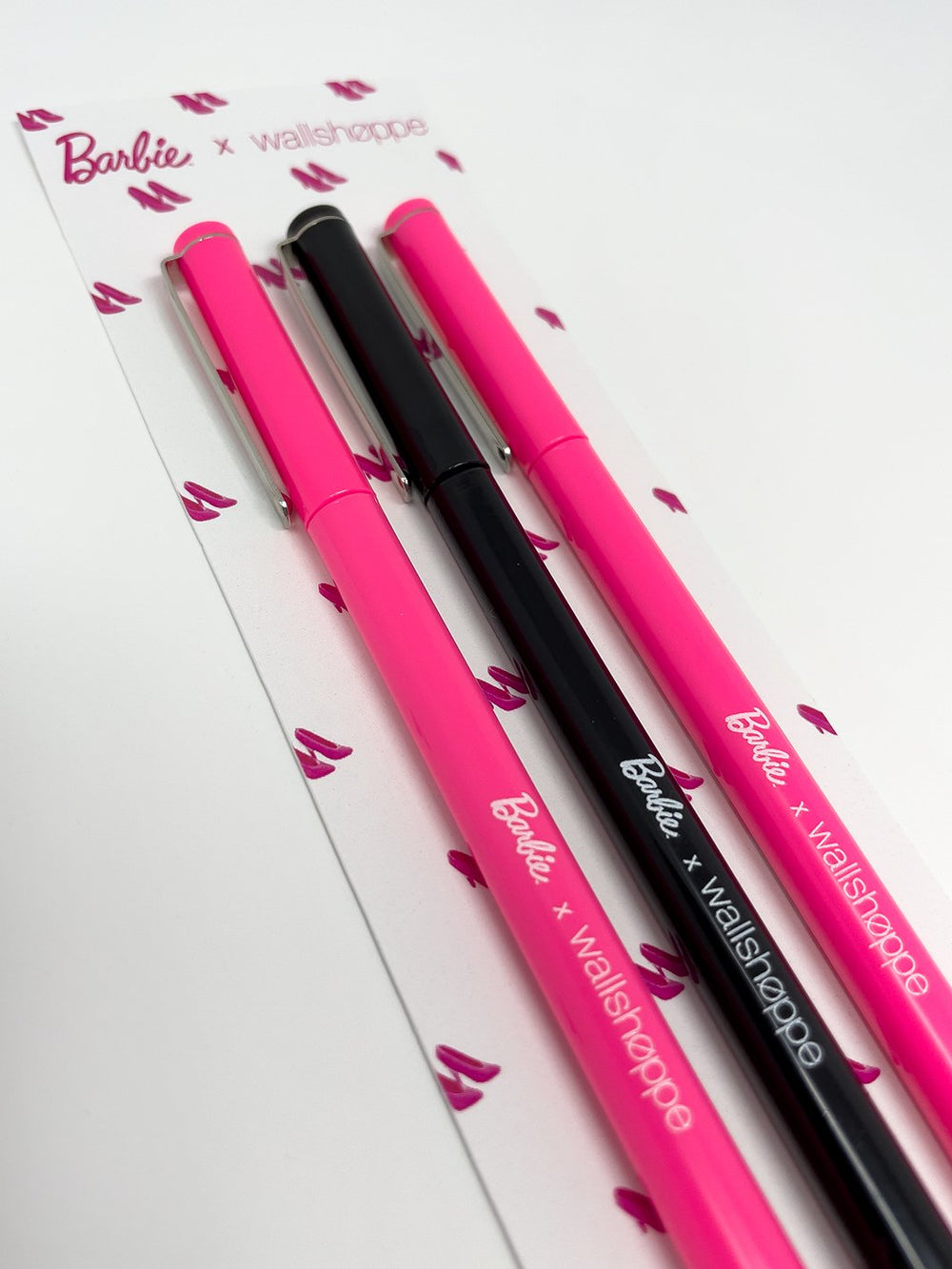 barbie x wallshoppe le pen 3 pack pink pumps