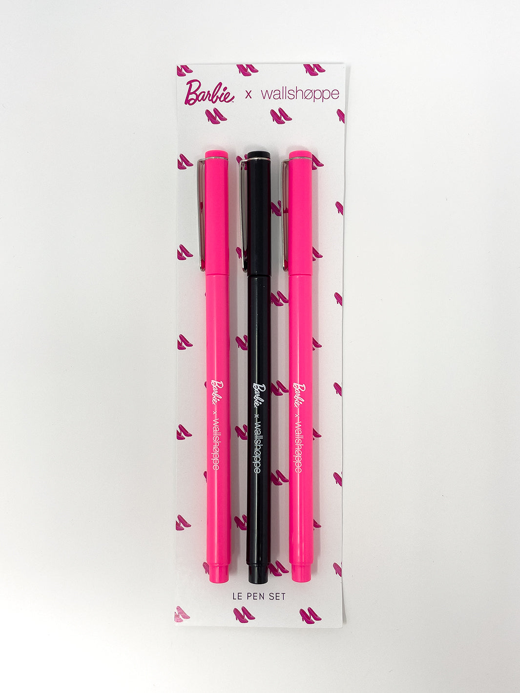 barbie x wallshoppe le pen 3 pack pink pumps