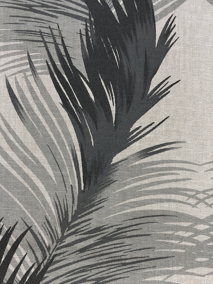 fabric by the yard belafonte palm black on flax linen