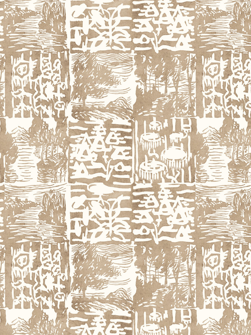 checkerboard-block-print-wallpaper-chris-benz-warm-brown