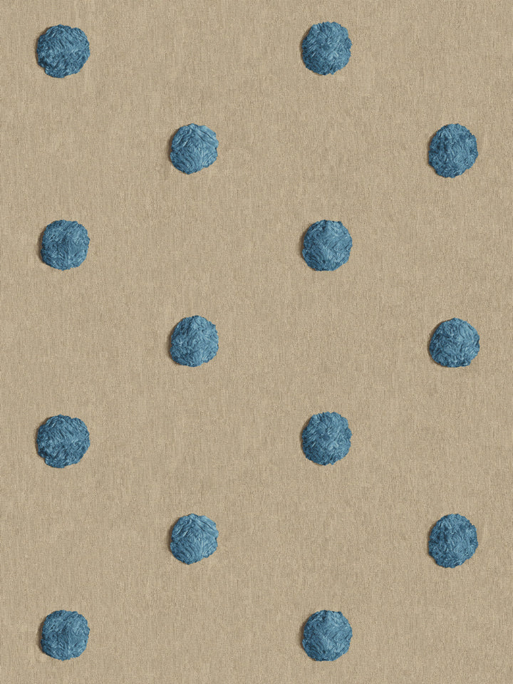 chenille-dots-large-wallpaper-chris-benz-blue-on-taupe