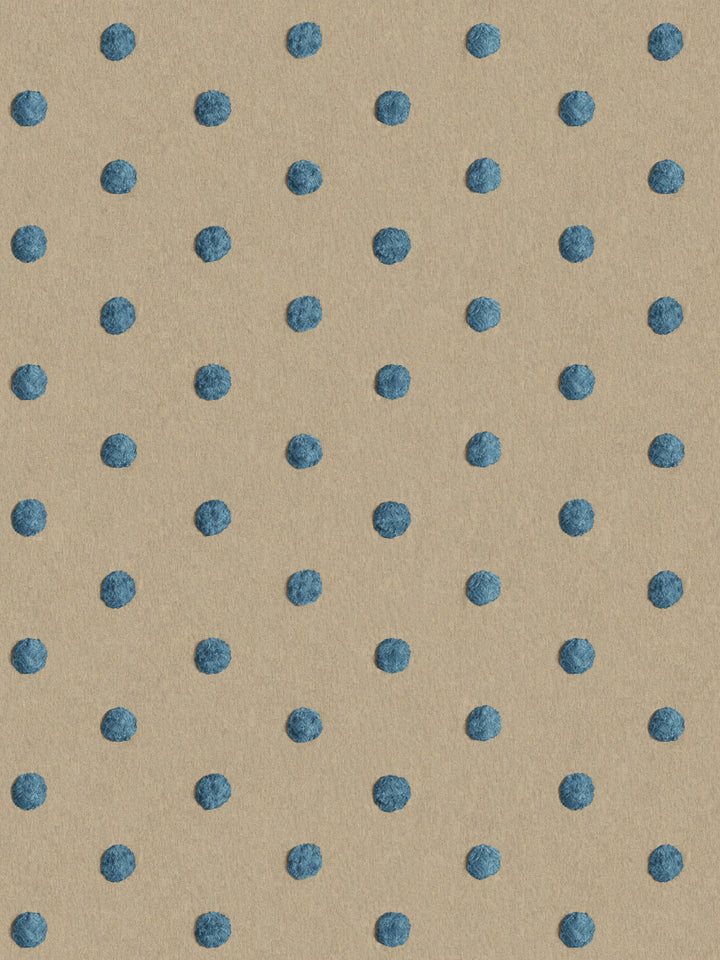 chenille-dots-small-wallpaper-chris-benz-blue-on-taupe