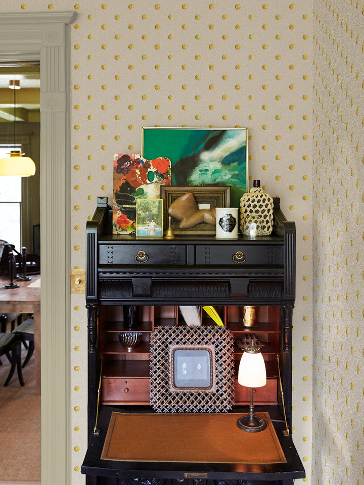 chenille-dots-small-wallpaper-chris-benz-yellow