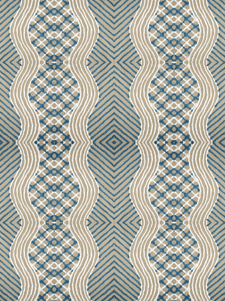 chenille-stripe-wallpaper-chris-benz-blue-on-taupe