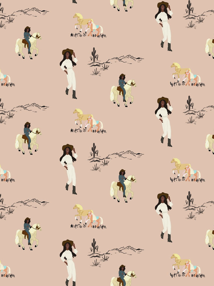'Christie™ On The Ranch' Wallpaper by Barbie™ - Clay