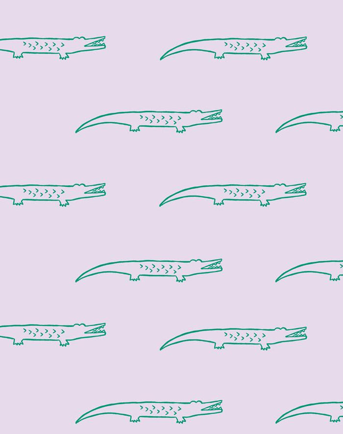 'Crocodile' Wallpaper by Tea Collection - Lavender